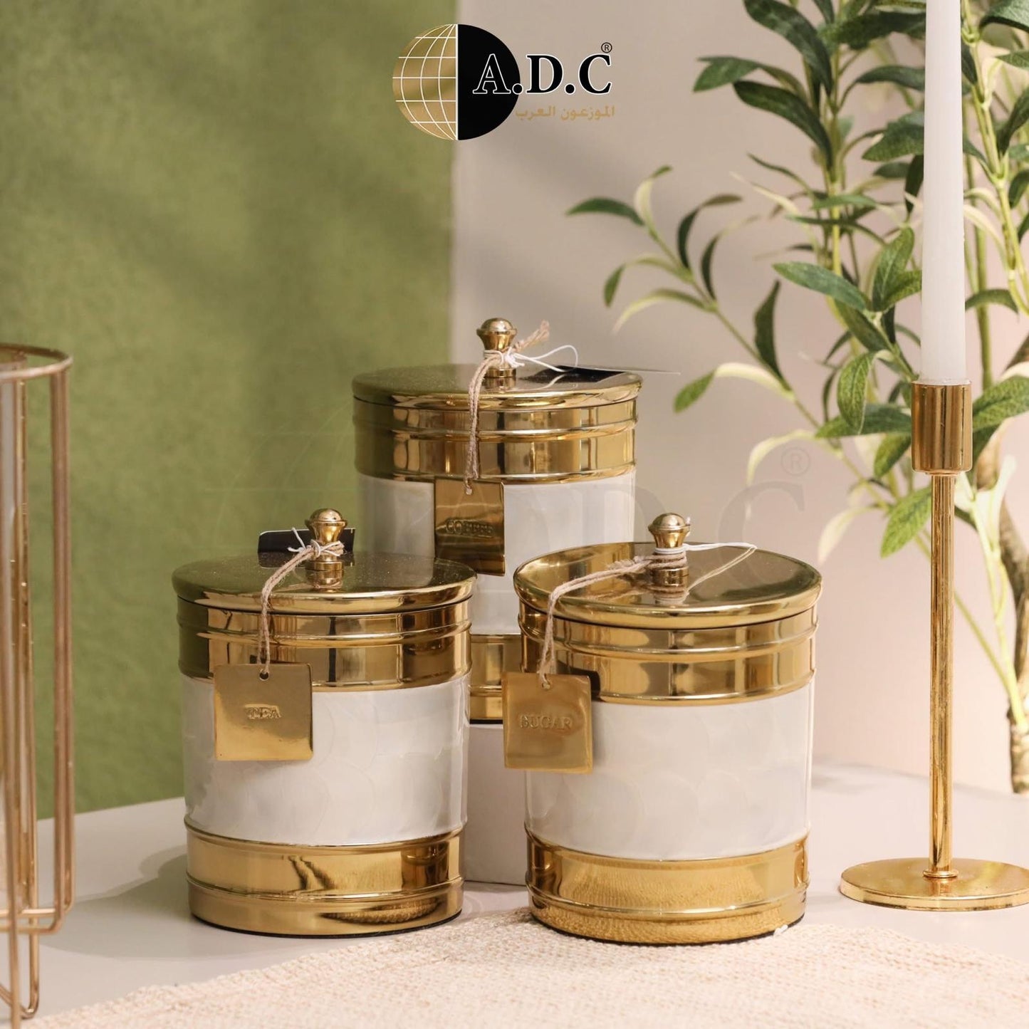 طقم 3 سكريات نحاس هندي